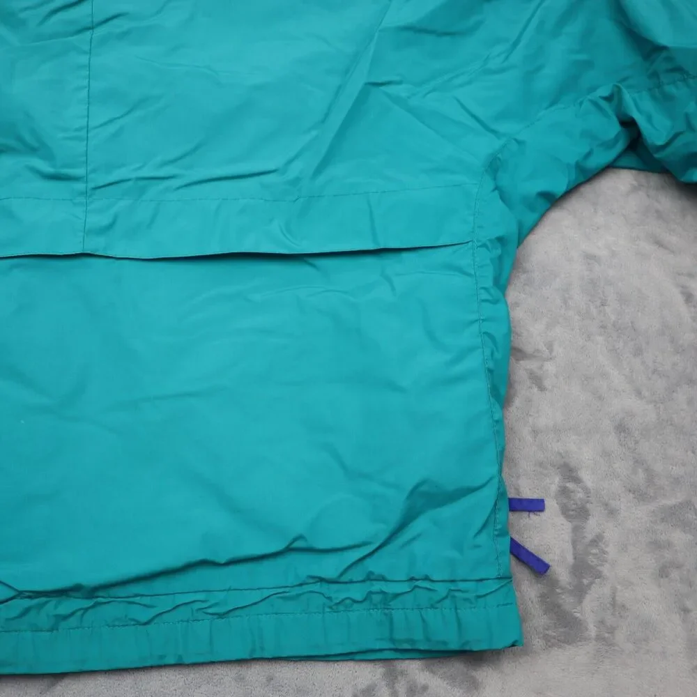 Columbia Jacket Mens L Green Radial Sleeve Stand Up Neck Full Zip Windbreaker